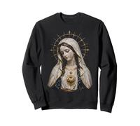 Virgin Mary Heart Catholic Devotional Prayer Art Sweatshirt