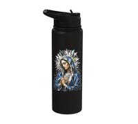 Virgin Mary Heart Catholic Icon Art Stainless Steel Insulated Water Bottle
