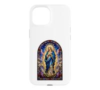 Virgin Mary Immaculate Catholic Gothic Mosaic Icon Art Faith Case for iPhone 15