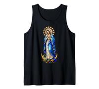 Virgin Mary Immaculate Conception Gothic Mosaic Icon Art Tank Top