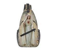 Virgin Mary Immaculate Heart of Mary Mother of God Chest Bag Men Sling Crossbody Backpack Chest Bag Travel Daypack Shoulder Bag