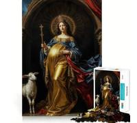 Virgin Mary Jigsaw Puzzle 1000 Pieces Focus Building Toy Firm Fit Secure Assembly Holiday Indoor Entertainment Toy (38x26cm)