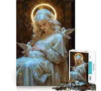 Virgin Mary Jigsaw Puzzle 1000 Pieces Focus Building Toy Firm Fit Secure Assembly Holiday Indoor Entertainment Toy (38x26cm)
