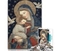 Virgin Mary Jigsaw Puzzles 1000 Pieces for Adults Teens,Challenging Game Gifts for Is Ideal As A Gift for The Whole Family 50x75cm