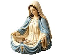 Virgin Mary Key Bowl Dish, Sacred Holder 1 Set for Home Display, Holy Tray | Catholic Mary Storage Dish Bowl, Faith Ornament 1 Set for Desk Display, Icon Tray with Statue, Dish for Home Entry