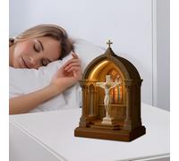 Virgin Mary Lamp Statue, LED Statue Lamp, Table Night Light for Bedroom Dorm Library Study Reading Nook Coffee Bar Meditation Space Christmas Bookshelf Workplace