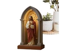 Virgin Mary Lamp Statue, Table Night Light for Bedroom, Dorm, Library, Study, Reading Nook, Coffee Bar, Meditation Space, Christmas, Bookshelf, Workplace, Spiritual Décor, Religious Home Accent