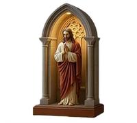Virgin Mary LED Devotional Table Lamp,New Handmade Virgin Mary Catholic Decor Table Lamp,Soft Eye Protecting Sacred Virgins Marys Statue Night Light for Bedroom Living,Room, Studying,Reading