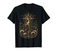Virgin Mary Nautical Compass Sacred Ocean Devotional Art Value Graphic T-Shirt