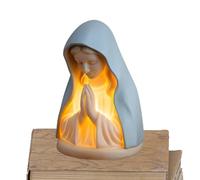 Virgin Mary Night Light - LED Devotional Tables Lamps with Soft Lighting, Eye-Caring Bedside Lamp for Prayer Meditation | Table Lampe for Hallway, Dorm, Children's Room, Bedroom and Reading Nook