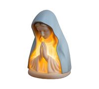 Virgin Mary Night Light - Warm White Dimmable Led | Small Decorative Table Lamp, Soft Eye Protection Glow | Hallway Dorm Nursery Home | Reading Corner, Bedroom, Prayer Space, Meditation Room