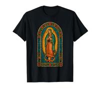 Virgin Mary Our Lady of Guadalupe Value Graphic T-Shirt, Men, Black, L