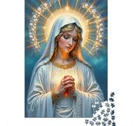 Virgin Mary Prayer_1 1000 Pieces Jigsaw Puzzles for Weekend Hobbyists Sturdy Cardboard Home Decoration Wall Display Spring Festival Gift Brain Game Puzzle 52x38cm/1000pcs