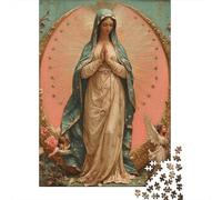 Virgin Mary Prayer 1000-Piece Premium Cardboard Religious Icon Style Jigsaw Bundle, Educational Challenge, Stress Relief, Gift for Senior Enthusiasts 52x38cm/1000pcs