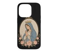 Virgin Mary Prayer Catholic Floral Faith Art Case for iPhone 14 Pro