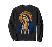 Virgin Mary Prayer Catholic Marian Devotional Icon Art Sweatshirt