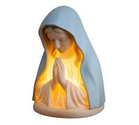 Virgin Mary Prayer Night Light Elegant Religious Statue Lamp Virgin Mary Catholic Decor Table Lamp LED Devotional for Faith Peace & Spiritual Comfort for Home Bedroom Desktop Decor (A)