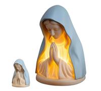 Virgin Mary Prayer Night Light, LED Devotional Table Lamp Elegant Religious Statue Lamp Soft Eye Protection Night Lights Home Decor for Bedroom Living Room Virgin Mary Statue NightLight (1pcs)