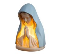 Virgin Mary Prayer Night Light Resin Virgin Mary Catholic Decor Table Lamp Handcrafted Home Decoration Desk Accessories for Reading (Praying)
