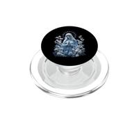 Virgin Mary Prayer Portrait With White Lilies Sacred Art PopSockets PopGrip for MagSafe