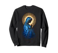 Virgin Mary Prayer Silhouette Gothic Cathedral Icon Art Sweatshirt