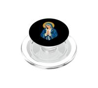 Virgin Mary Praying Blue Mantle Sacred Christian Icon Art PopSockets PopGrip for MagSafe