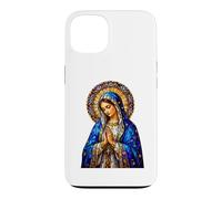 Virgin Mary Praying Medieval Cathedral Mosaic Art Portrait Case for iPhone 13