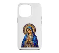 Virgin Mary Praying Medieval Cathedral Mosaic Art Portrait Case for iPhone 13 Pro