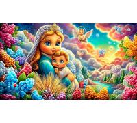 Virgin-Mary Puzzle Game 1000 Piece Recycled Paper Impossible Hard Difficult Challenging for The Whole for Women, Gifts for Men 38x26cm/1000pcs