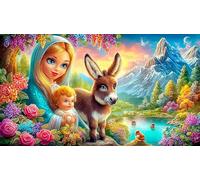 Virgin-Mary Puzzle Game 1000 Piece Recycled Paper Impossible Hard Difficult Challenging for The Whole for Women, Gifts for Men 70x50cm/1000pcs