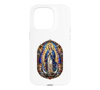 Virgin Mary Queen With Angels Sacred Cathedral Mosaic Icon Case for iPhone 15 Pro
