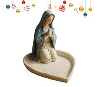 Virgin Mary Rosary Holder,Display Rack for Necklace - Vintage Catholic Rosary Holder for Desktop Bookshelf Nightstand Study Home Living Room Bedroom