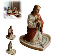 Virgin Mary Rosary Holder, Elegant Our Lady Prayer Rosary Box Religious Gift Catholic Gift Suitable For Bedroom Living Room Office Desktop Decoration Also Suitable For Personal Devotional