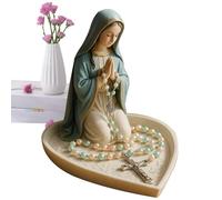 Virgin Mary Rosary Holder,Resin Catholic Jesus Rosary | Jewelry Organizers for Student Teacher Birthday Desk Room Party Men Women Thanksgiving