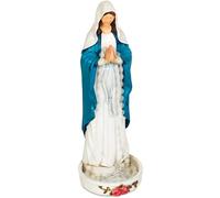 Virgin Mary Rosary Holder Statue, 8'' Madonna Blessed Mother Mary Catholic Decor, Rosary Hanger Gift for Women, Catholic Statues for Home or Prayer Room