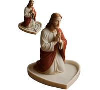Virgin Mary Rosary Holder, Virgin Mary Jewelry Holder, Catholic Blessed Virgin Mary Statue, Tabletop Jewelry Rack for Necklace & Rings,Lady Prayer Rosary Box Religious Gift Catholic Gift (B)