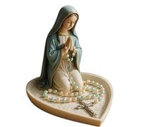 Virgin Mary Rosary Holder, Virgin Marys Jewelry Holder, Elegant Our Lady Prayer Rosary Box Religious Gift Catholic Gift Suitable For Bedroom Living Room Office Desktop Decoration (Virgin Mary)
