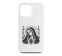 Virgin Mary Sacred christian Heart Gothic Catholic Roses Case for iPhone 13 Pro Max