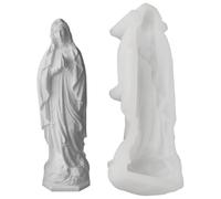 Virgin Mary Silicone Moulds, Maria Statue Plaster Casting Mould Christian Gift, Virgin Mary Epoxy Resin Candle Moulds Religious Christmas Decorations