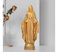 Virgin Mary Statue, 10.63" Our Lady of Grace Bronze Figurine, Blessed Virgin Mary Praying Sculpture, Religious Home Decor, Catholic Religious Gift for Altar, Collection, and Spiritual Collectibles