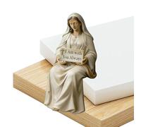 Virgin Mary Statue | 13cm Sitting Statue | Resin Table Decor | for Home, Living Room, Office, Entryway and Shelf