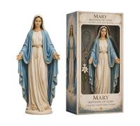 Virgin Mary Statue Catholic Figurine Decor | 16x10cm Holy Mother Figure for Home Study Prayer Room Cathedral Shrine Altar