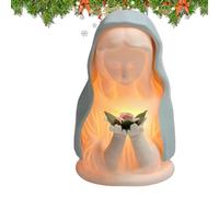Virgin Mary Statue, Lighting Figure Devotional Prayer, Catholic Night Light, for Home House Birthday Nursery College Room Bedside Decoration