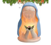 Virgin Mary Statue,Lighting Figure Devotional Prayer - Religious Night Light,for Home House Birthday Nursery College Room Bedside Decoration