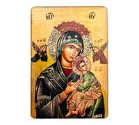 Virgin Mary (Theotokos) Orthodox Icon Fridge Magnet - Byzantine Style Religious Christian Home Decor - Small Greek Icon - 3.15 x 2.17 in (8.0 x 5.5 cm)