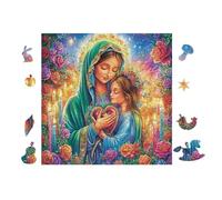 Virgin Mary with Child 100 Piece Complete Premium Jigsaw Puzzle Collectors Mind Relaxation Educational Decorative Puzzle Gifts for Adults Premium Cardboard 28x28cm
