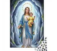 Virgin Mary with Child 1000 Pc Premium Cardstock Jigsaw Puzzle Adults Educational Challenge Wall Decor 52x38cm/1000pcs