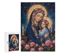 Virgin Mary with Child Painting Puzzle 1000 Teile Schwer Puzzle Spielzeug Lernspiel Impossible Herausforderungsspielzeug Für Erwachsene Kinder 300 PCS