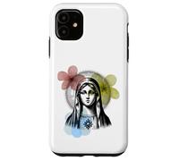 Virgin Mary with Vintage Flowers graphic Case for iPhone 11