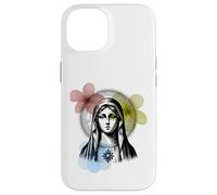 Virgin Mary with Vintage Flowers graphic Case for iPhone 14